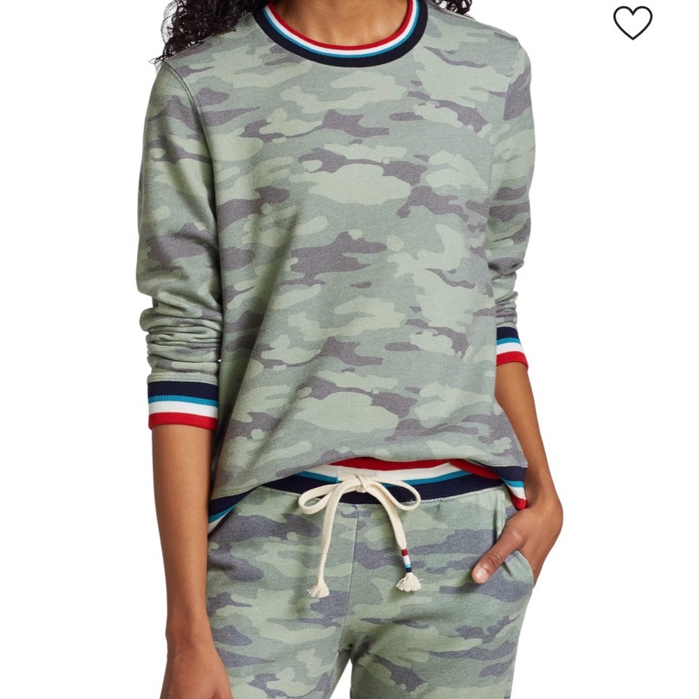 Sol Angeles Green Camo Sweatshirt View 2